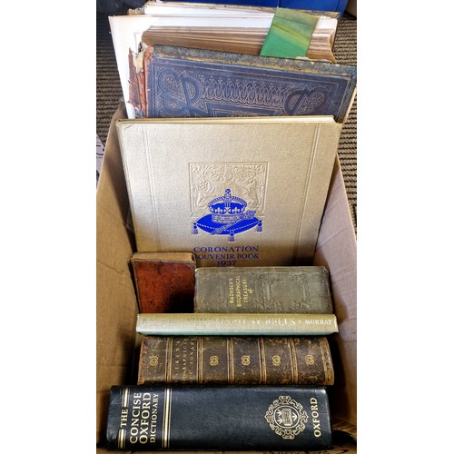 401 - Collection of books including Coronation sovenier book, Holy Bible etc.