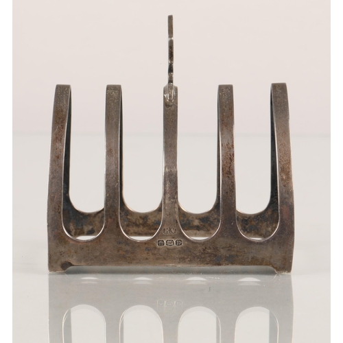 121 - Silver toast rack, Sheffield 1946, 50.9g