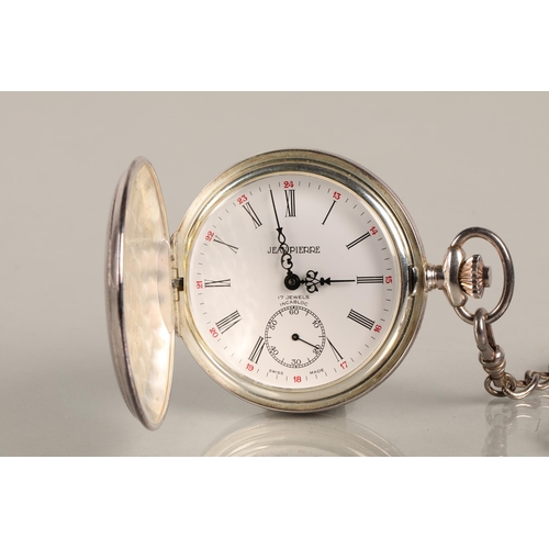 57 - Jean Pierre pocket watch on hallmarked silver chain