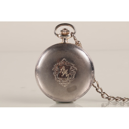 57 - Jean Pierre pocket watch on hallmarked silver chain