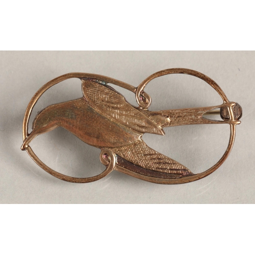 84 - Shetland Jewellery silver swallow brooch, Edinburgh 1991