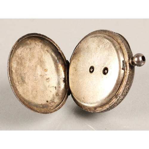 93 - Two ladies pocket watches in 935 silver