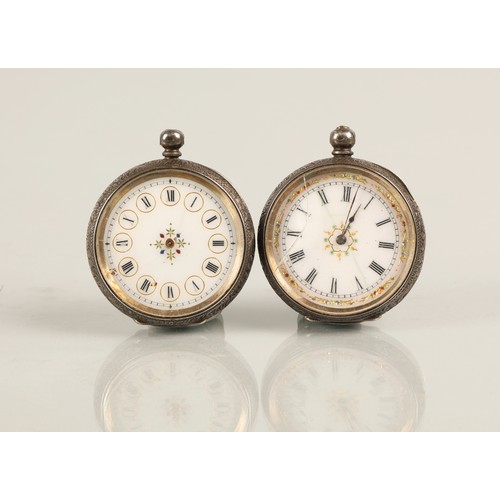 93 - Two ladies pocket watches in 935 silver