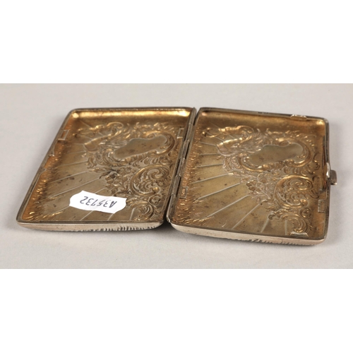 212 - 800 silver cigarette case, 54.7g