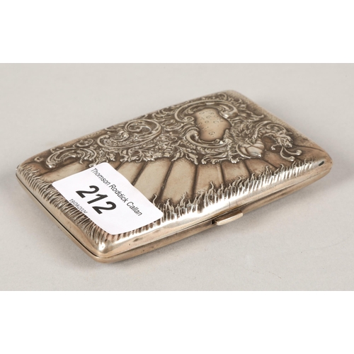 212 - 800 silver cigarette case, 54.7g