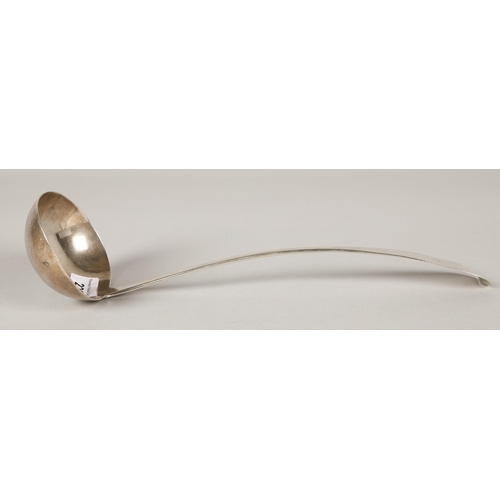 226 - Serving ladle white metal indistinctly marked, approx. 134g