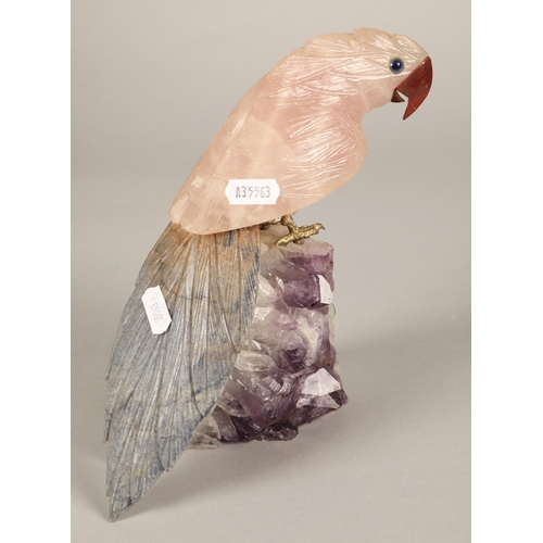 271 - Decorative agate parrot