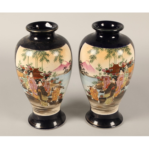 42 - Pair of Satsuma style vases.