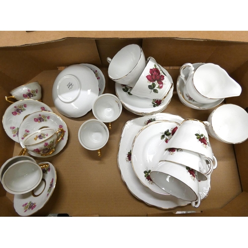 392 - Box of tea ware to include Argyle.