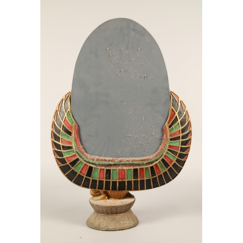 536 - Dressing mirror in form of Egyptian goddess 