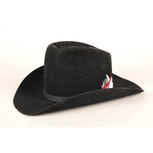 683 - Bailey Dura-Felt cowboy hat & leather gun belt 