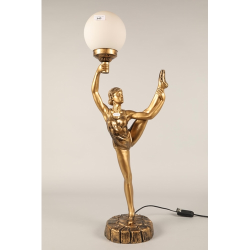 343 - Art deco style table lamp.