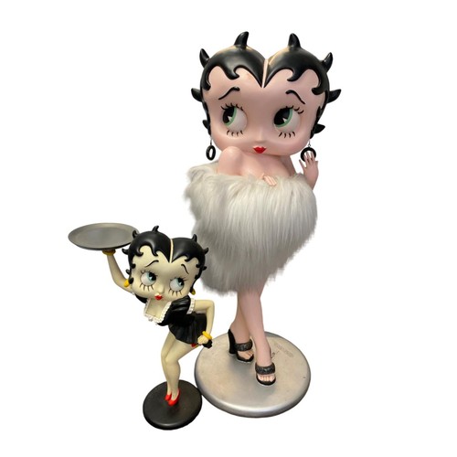 506 - Large floor standing model of Betty Boop and another of waitress Betty Boop with tray, larger figure... 