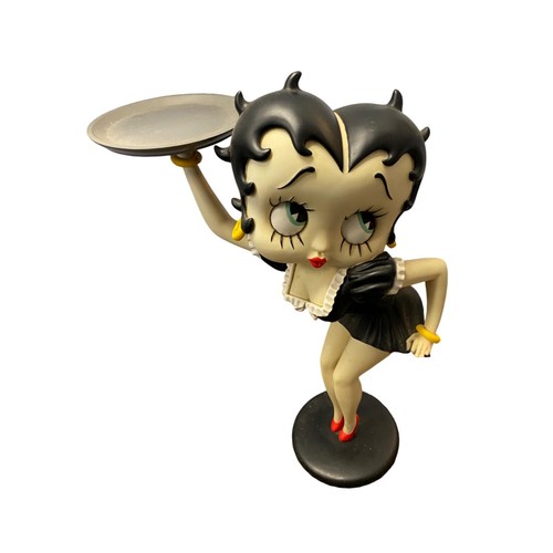 506 - Large floor standing model of Betty Boop and another of waitress Betty Boop with tray, larger figure... 