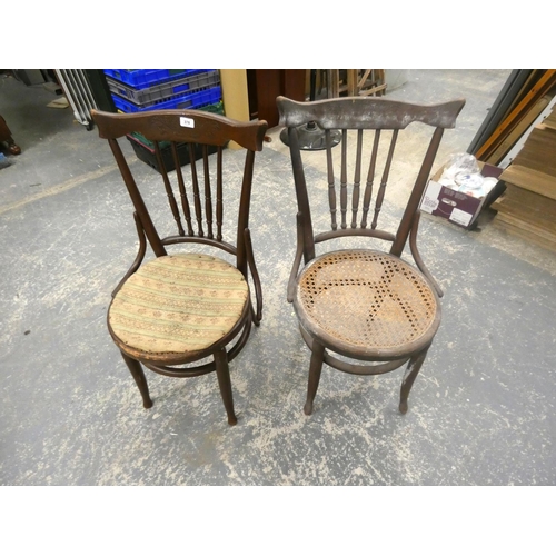 468 - Pair of antique bentwood bistro chairs.