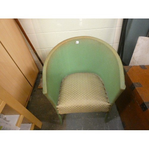 469 - Lloyd loom style tub chair.