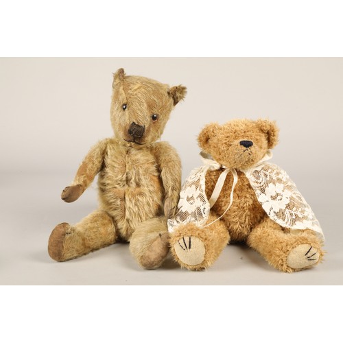 695 - Two articulated teddy bears, one TY and one vintage