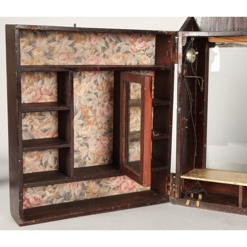 691 - Novelty antique shop front with carry handle and pull-out canopy, the back opens on two sides with s... 