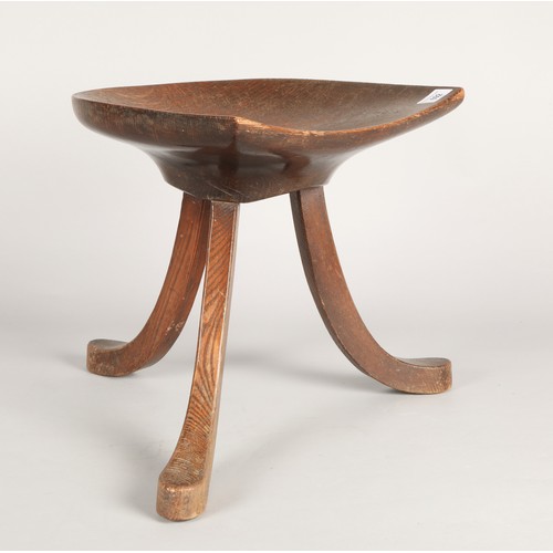 692 - Arts & Crafts 'Thebes' stool by Leonard Wyburd for Liberty & Co. London. No label to the und... 