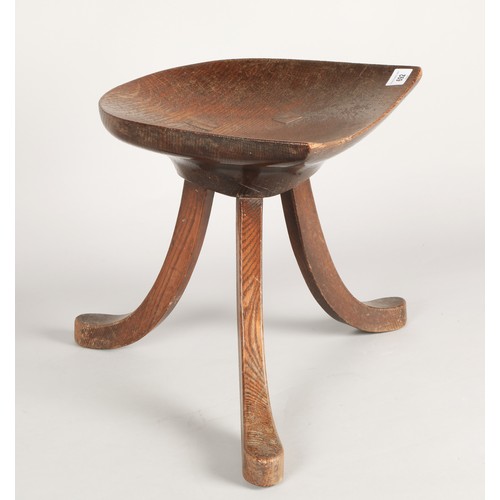 692 - Arts & Crafts 'Thebes' stool by Leonard Wyburd for Liberty & Co. London. No label to the und... 