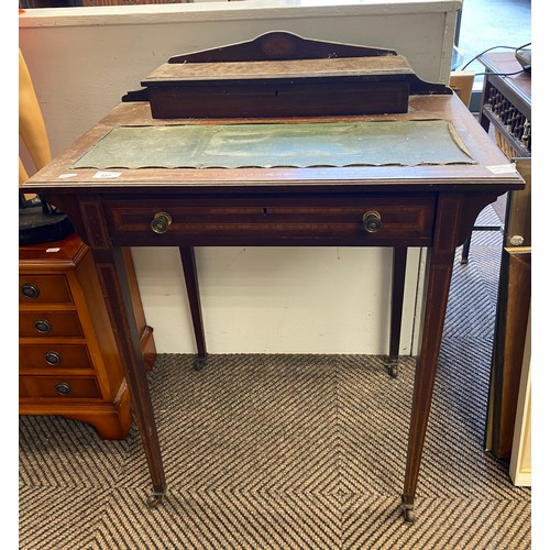 507 - Edwardian inlaid desk.