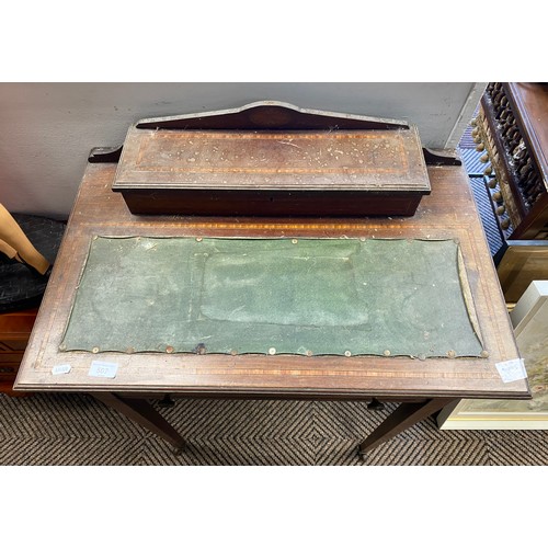 507 - Edwardian inlaid desk.