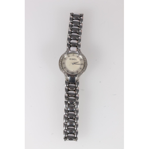 253 - Ebel Beluga ladies quartz wristwatch, c. 2005, the mother of pearl dial with diamond set hour marker... 