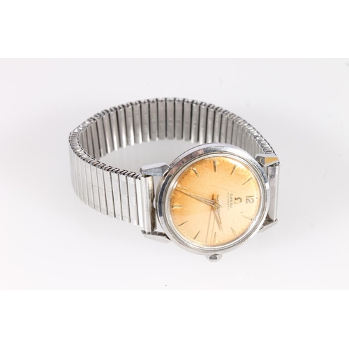 272 - Omega Automatic stainless steel gent's wristwatch, the cream dial with tapered gilt baton markers an... 