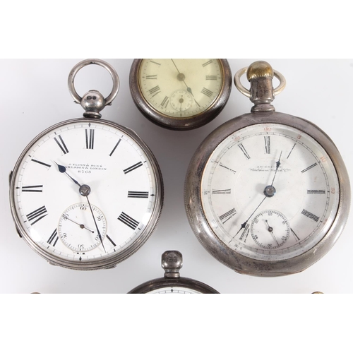 278 - Silver cased open face pocket watch by J Flynn & Sons of Earlsdon, London, another by James Rona... 