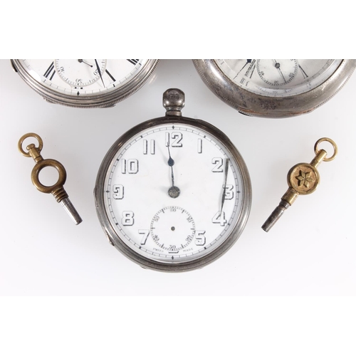 278 - Silver cased open face pocket watch by J Flynn & Sons of Earlsdon, London, another by James Rona... 