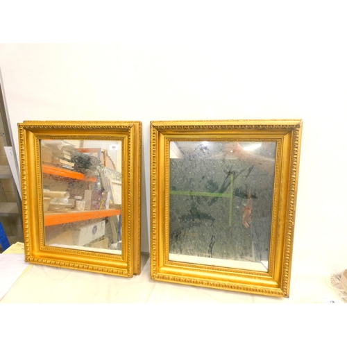 381 - Pair of antique gilt frame wall mirrors.