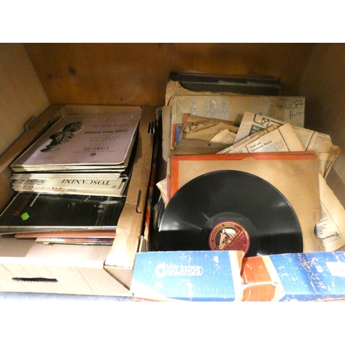 395 - Large box of 78 records, mainly classical.