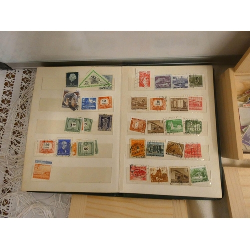 414 - Large box of First Day Covers and loose world stamps.