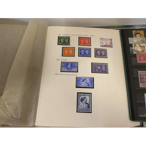 418 - Two vintage stamp albums to include centenary of first adhesive stamps.