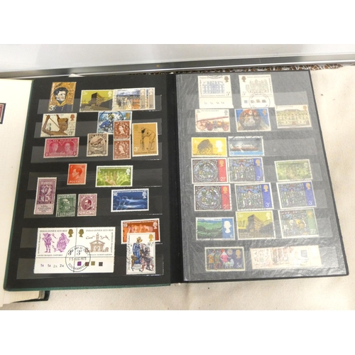 418 - Two vintage stamp albums to include centenary of first adhesive stamps.