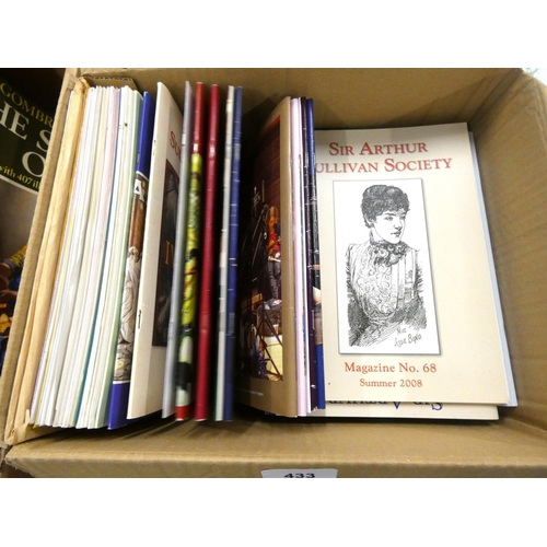 433 - Collection of Sir Arthur Sullivan society books.