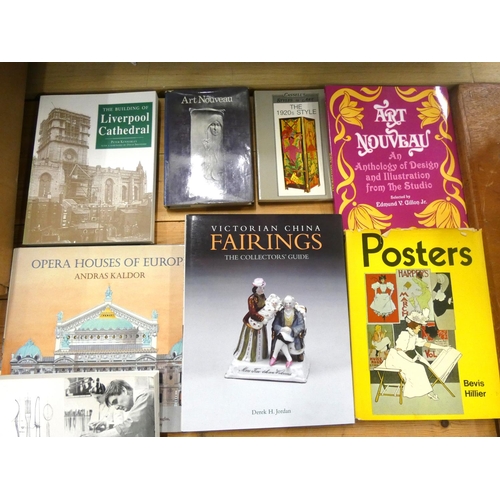 434 - Collection of Art reference books to include Art Nouveau, Victorian Fairings, Posters etc