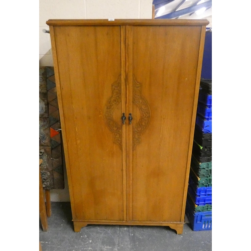 459 - Gentleman's oak compactum type wardrobe.