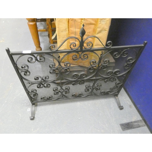 461 - Wrought iron modern fire screen.