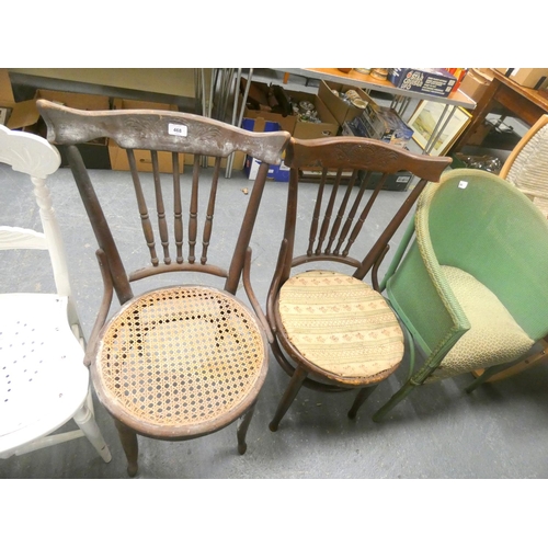 468 - Pair of antique bentwood bistro chairs.