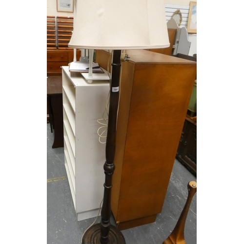 504 - Antique oak standard lamp.