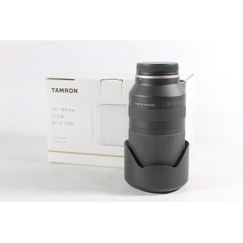 1133 - Tamron (for Sony Mirrorless) digital camera lens A056 70-180mm F/2.8 Di III VXD 67mm, boxed.