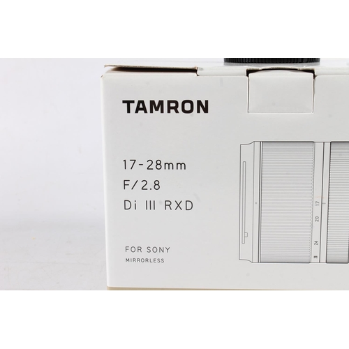 1135 - Tamron (for Sony Mirrorless) digital camera lens A046 17-28mm F/2.8 Di III RXD 67mm, with HA046 hood... 