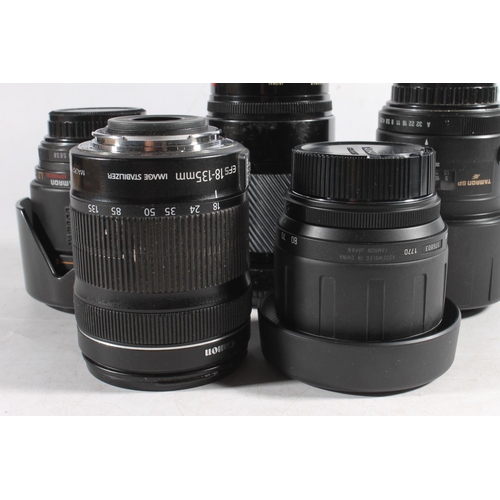 1136 - Three Tamron camera lenses to include AF Aspherical LD 28-200mm 3.8-5.6 72mm, serial number 713791, ... 