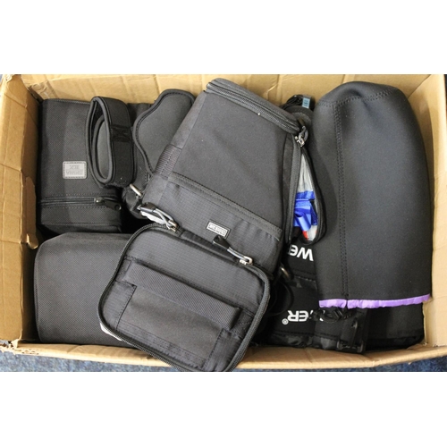 1150 - Large collection of camera cases and backpacks to include Tarion, K&F Concept, Vanguard, Manfrot... 