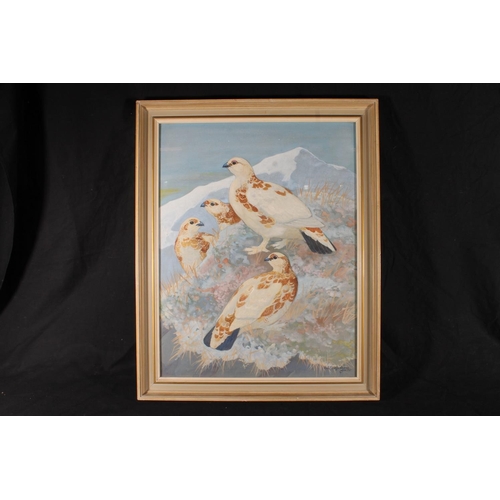 342 - RALSTON GUDGEON RSW (Scottish, 1910-1984) *ARR* Ptarmigan Watercolour, signed lower right, 56cm x 43... 