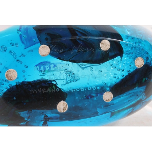 441 - Vetro Artistico Murano aquarium paperweight with jelly fish, coral and fish, dated '05 to the base, ... 