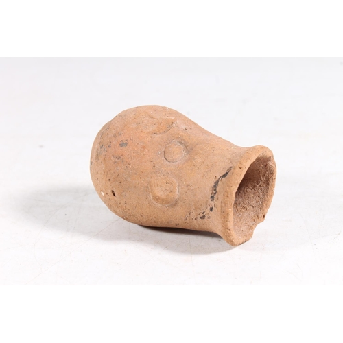 471 - Ancient terracotta Jewish tear jar, with label which reads 