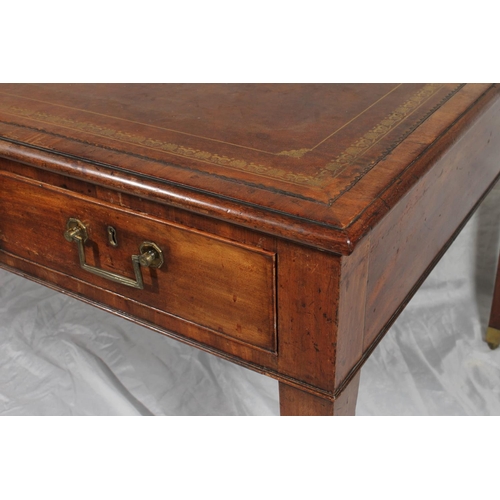 646 - Sir Walter Scott writing table, a Scottish late George III mahogany writing desk, the rectangular to... 