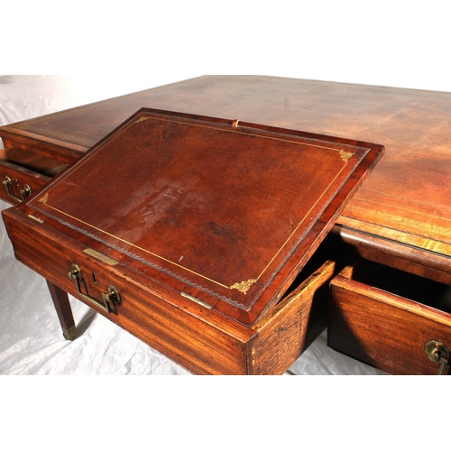 646 - Sir Walter Scott writing table, a Scottish late George III mahogany writing desk, the rectangular to... 